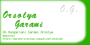 orsolya garami business card